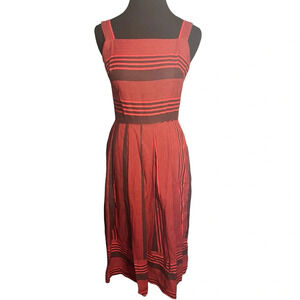 NWT Vintage JT Dress Two Piece Striped Midi Dress Set